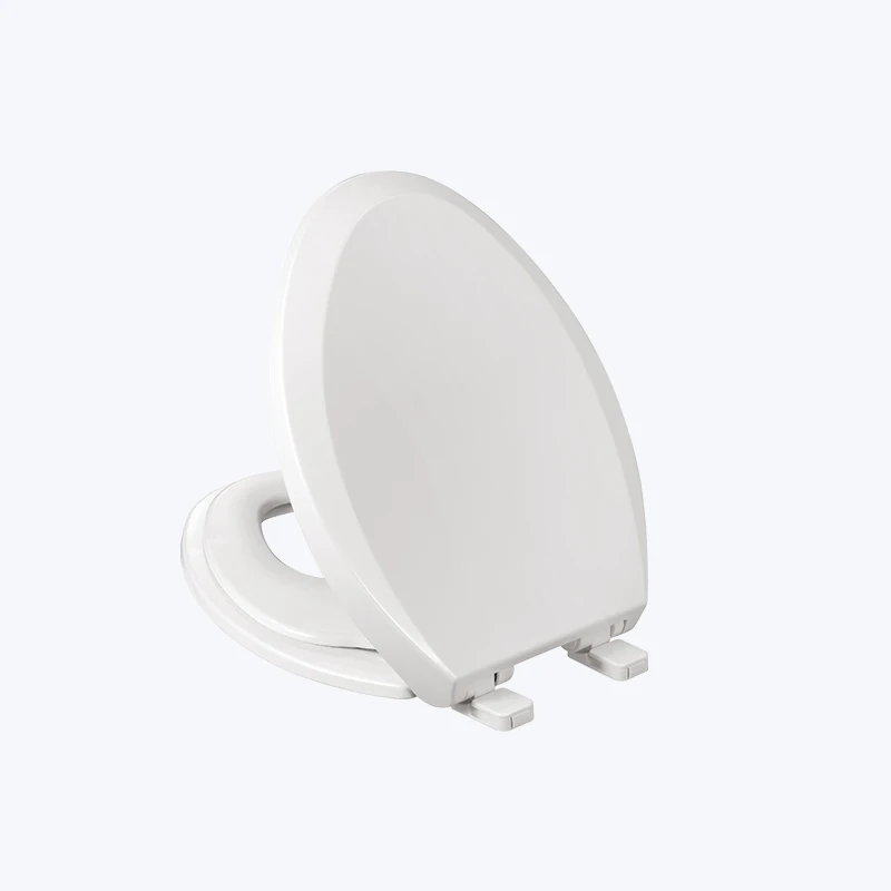 Hot Sell Never Loosen Plastic White Oval Slowly Close Adult Kids WC Toilet Seat Cover for Bathroom