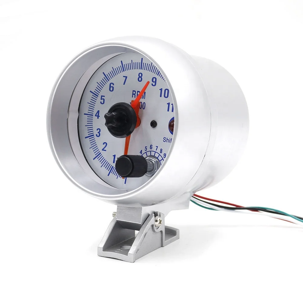 Car Tachometer 3.75 inch 0-11000 Rpm gauge Tachometer Double pointer Car meter
