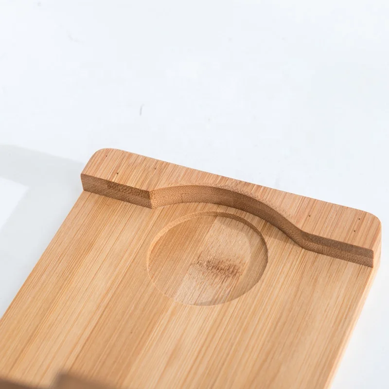 Custom Logo Chopstick and Spoon cooking utensil holder foldable bamboo spoon rest pot lid holder