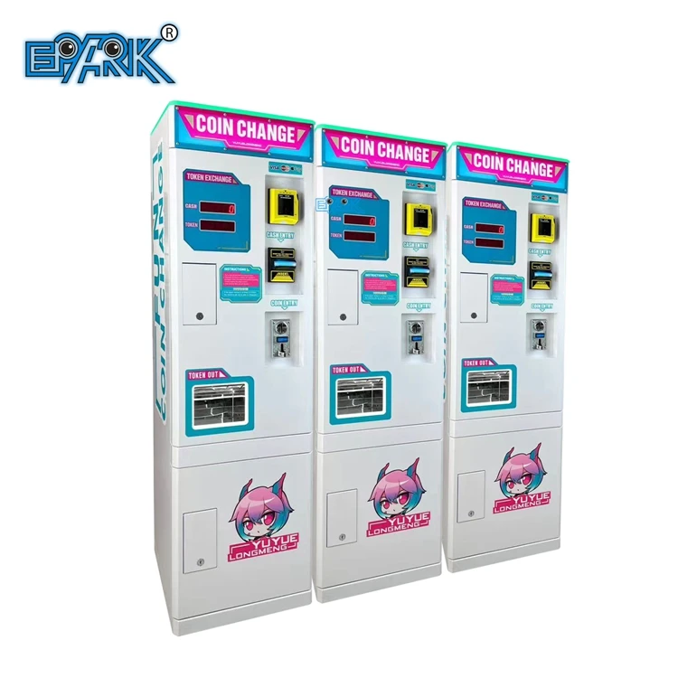 Highly Security Currency Atm Bill Coin Change Vending Machine Indoor Amusement Park Coin Token Changer Machine For Sale