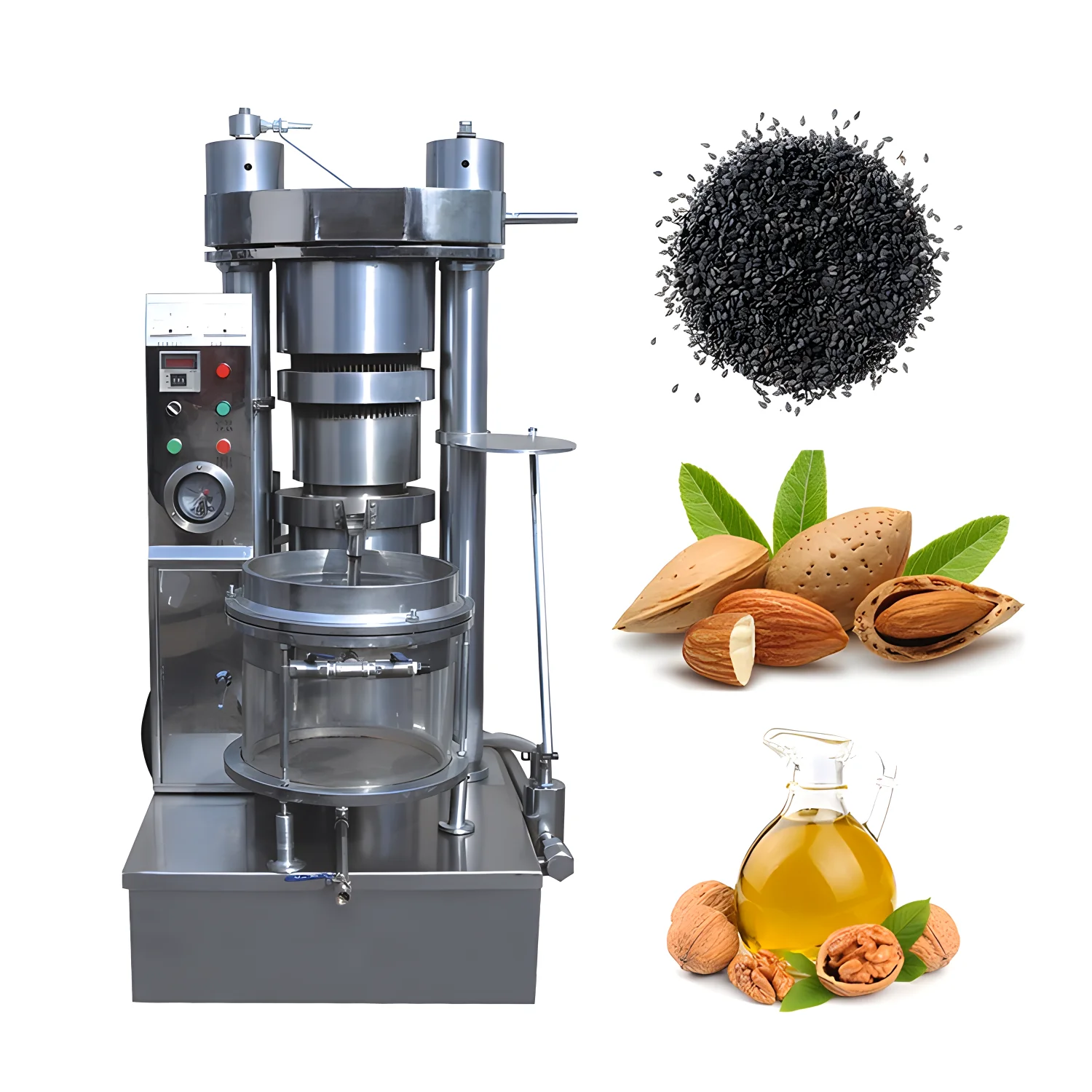 Hydraulic Oil Press Machine Sesame Cocoa Butter Coconut Avocado Oil Extraction Peanut Flaxseed Oil Extraction Machine
