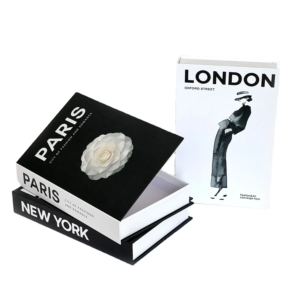 Роскошные поддельные книги для украшения открываемые коробки для хранения книг