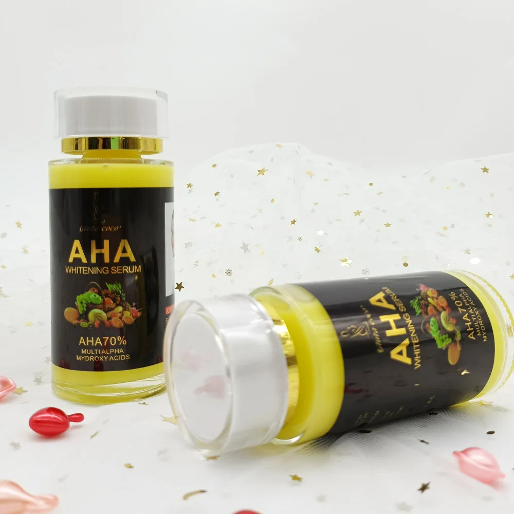AHA 70% Exfoliating And Dead Skin Helping To Brighten Making Skin Smooth Natural Soft Whitening Serum With Vitamin And Arbutin