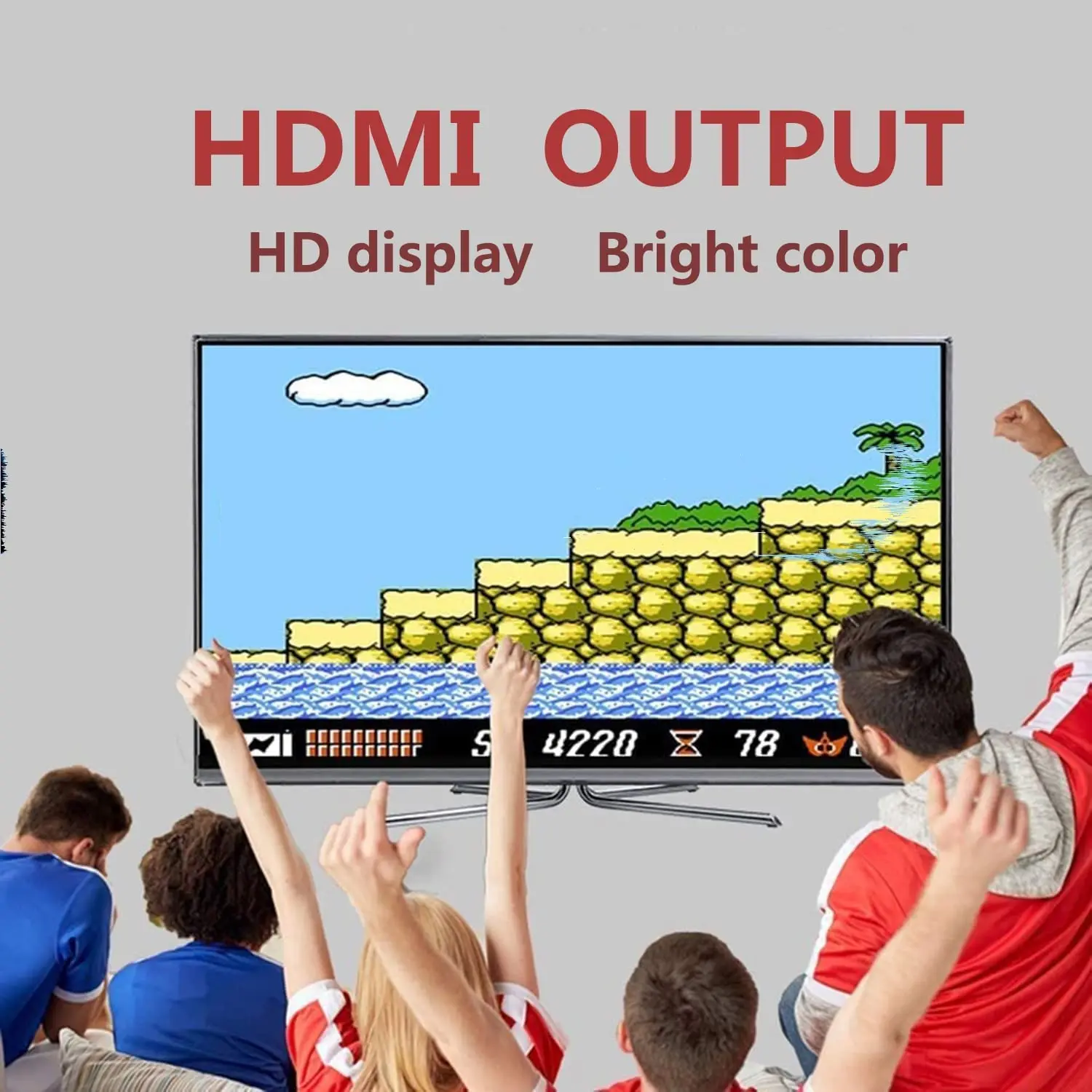 Retro Game Console Built-in 621 Games and 2 Classic Controllers, HD Output Video Game