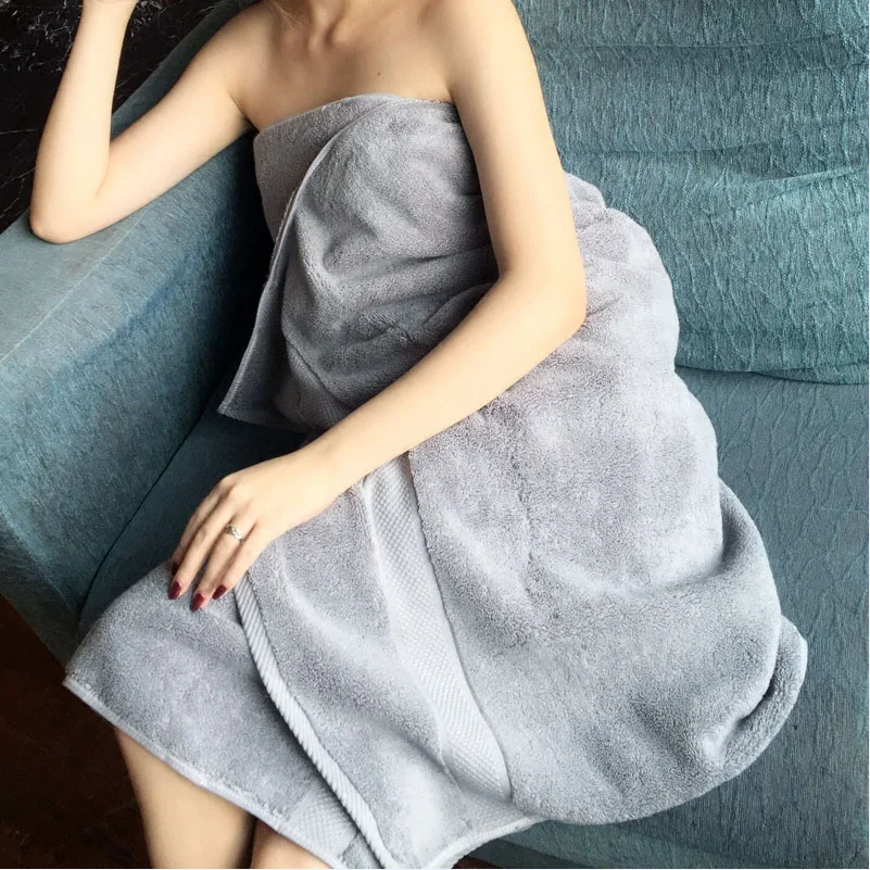 Wholesale Thicken Soft Natural Ultra Absorbent Oversize Eco-Friendly 100 Pure Cotton Big Body Bath Bathroom Towel