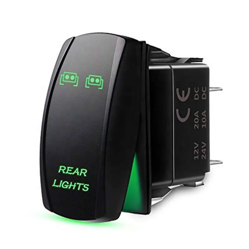 Bar Rocker Switch  10A 20A Car Print  Button Fog Lights 24V 12V Rocker Switch  marine Trucks RV caravan