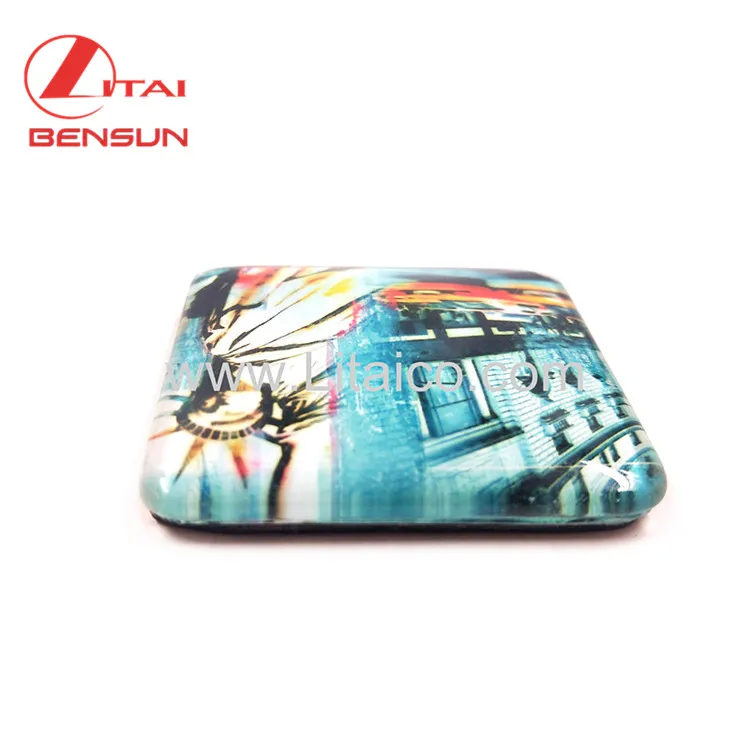 Promotional Custom Souvenir Fridge Magnet Statue of Liberty 3D Crystal Glass Refrigerator Magnet