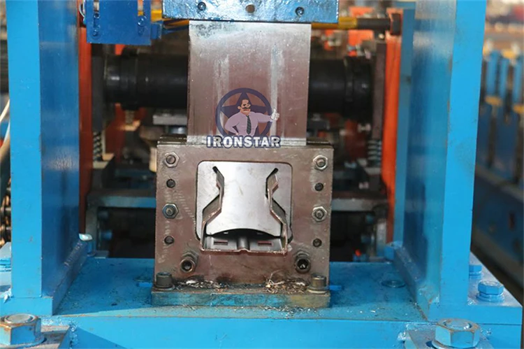 IRONSTAR C Section Bracing Omega Profile Storage Rack Upright Post Roll Forming Machine hot sale in Egypt