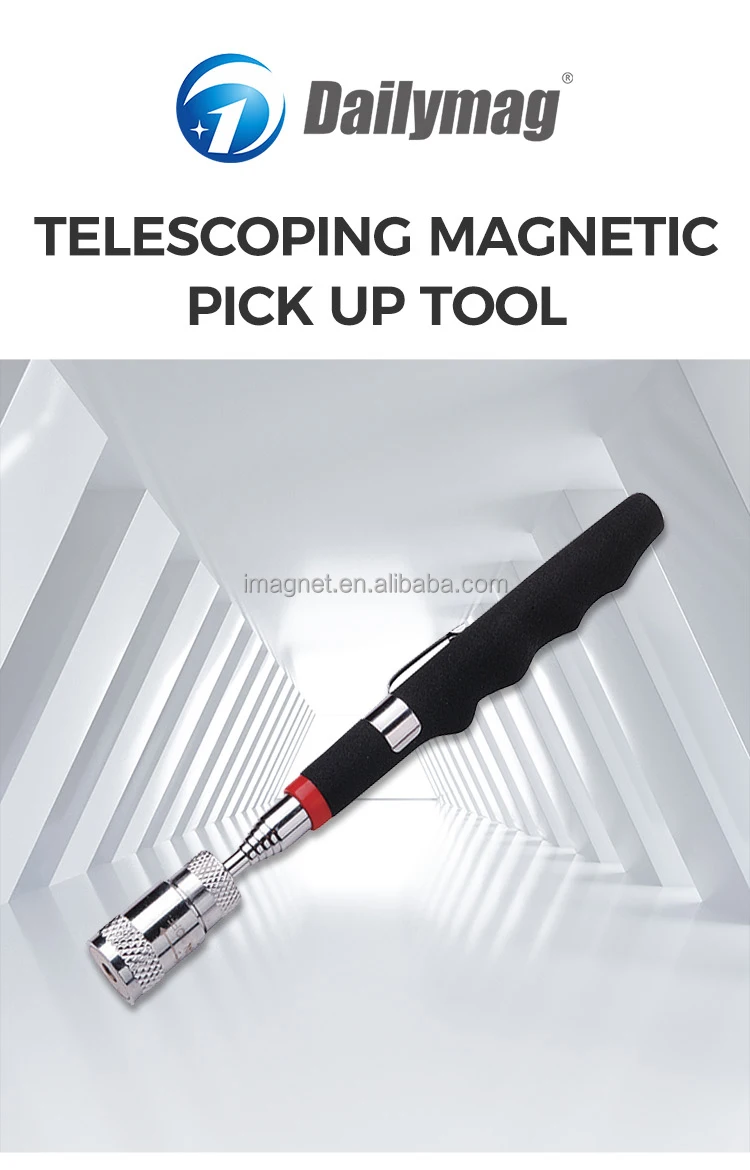 Telescopic Magnetic Pickup Tool, 15LB Magnet Stick, 30.5" Stainless Steel Extendable Magnet Pick-Up