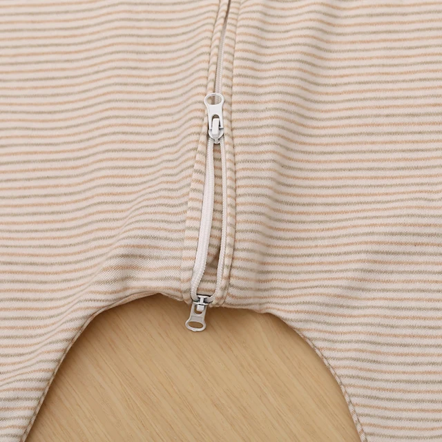 Baby Sleeping Bag 100% Organic Cotton Stripe Short Sleeve Baby Muslin Sleep Sack