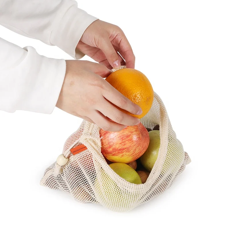 
Washable Food Storage Bags Mesh Bag Reusable Custom Design Wrap Cloth 