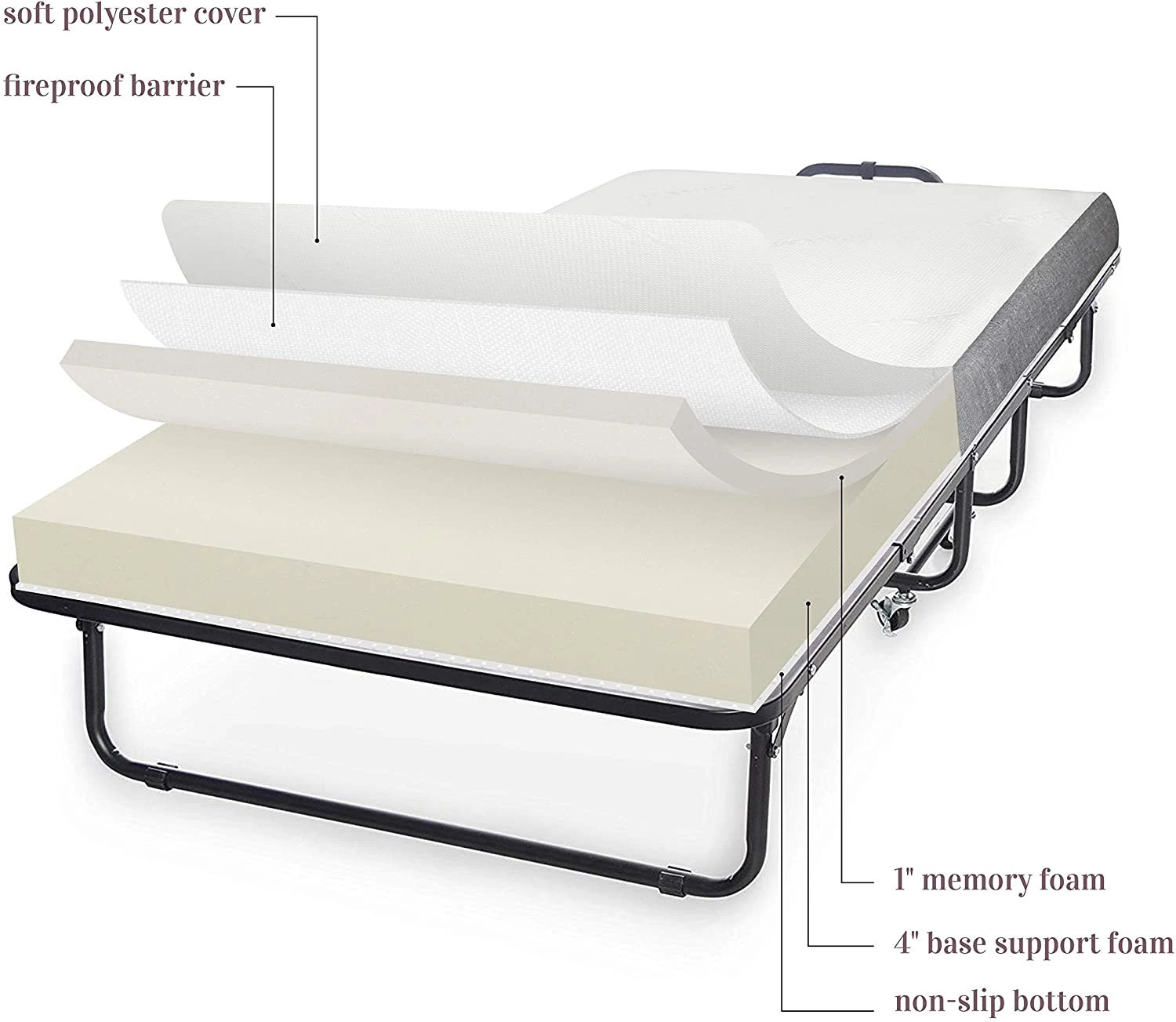Modern Single Wholesale Foldable Adjustable Divan Hospital Metal Office bed