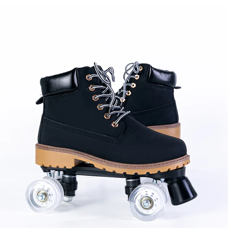 Custom unisex women roller skate deformed shoe four-wheel roller derby skates
