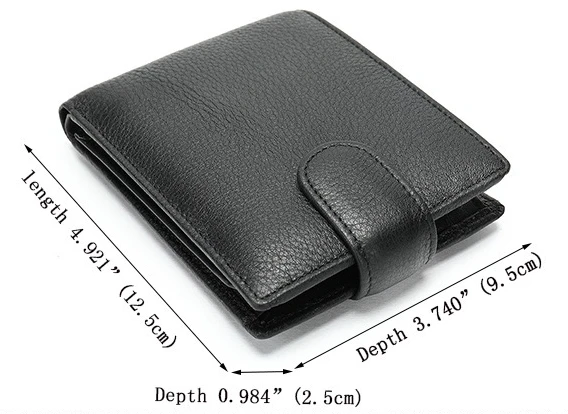High quality Classic Genuine leather short fashion wallet for men