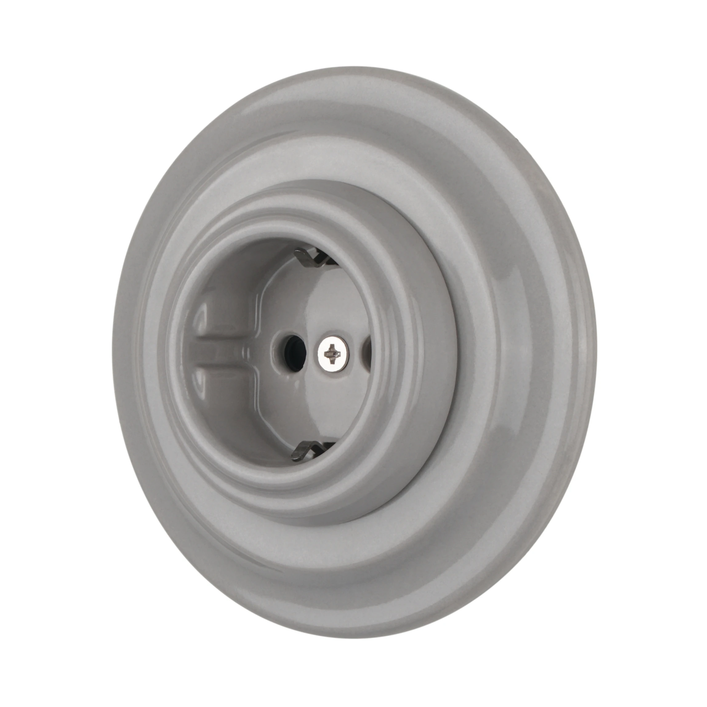 IP 20 Ceramic Retro Socket EU Standard Electrical Wall Socket Germany Schuko Electric Socket with Child Proof for German, Turkey