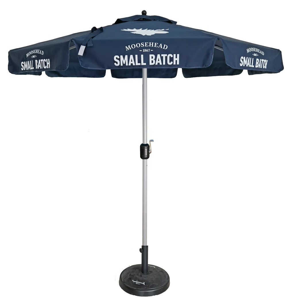 Moosehead Manual Open Steel Frame Garden Market Parasol Promotional Umbrella with Logo