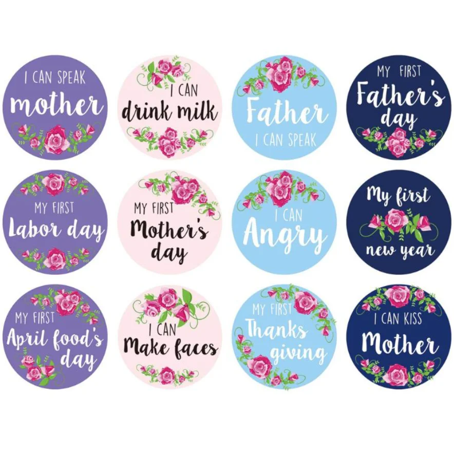 2021 popular month holiday grown up gift newborn baby stickers milestone
