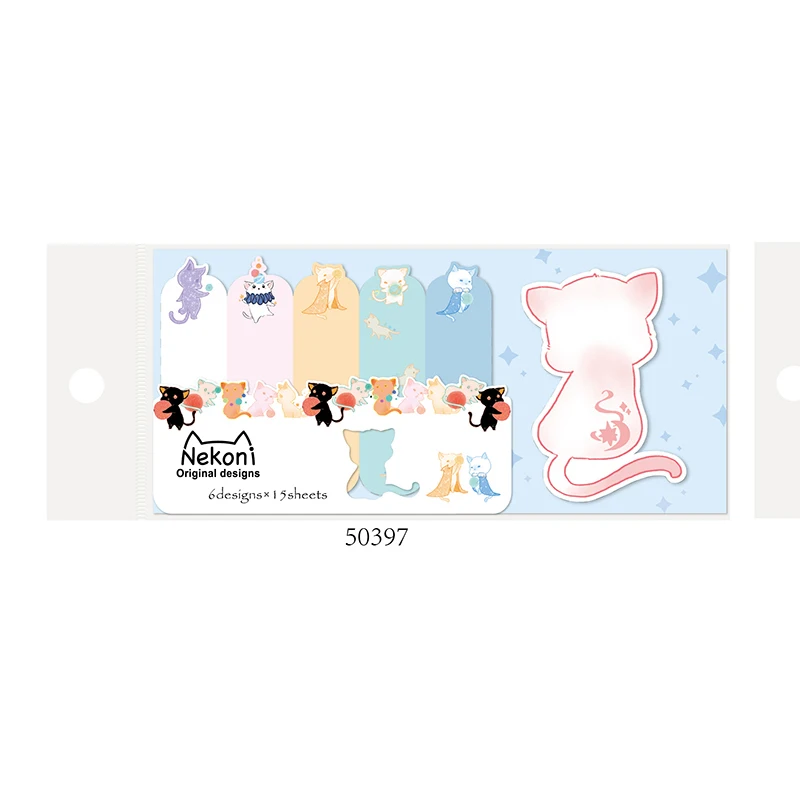 Nekoni Hot Sale Sticky Notes Pad Memo Pad Animal Self-Stick Note Pads Paper Index Bookmark Cute Kawaii Memo Note