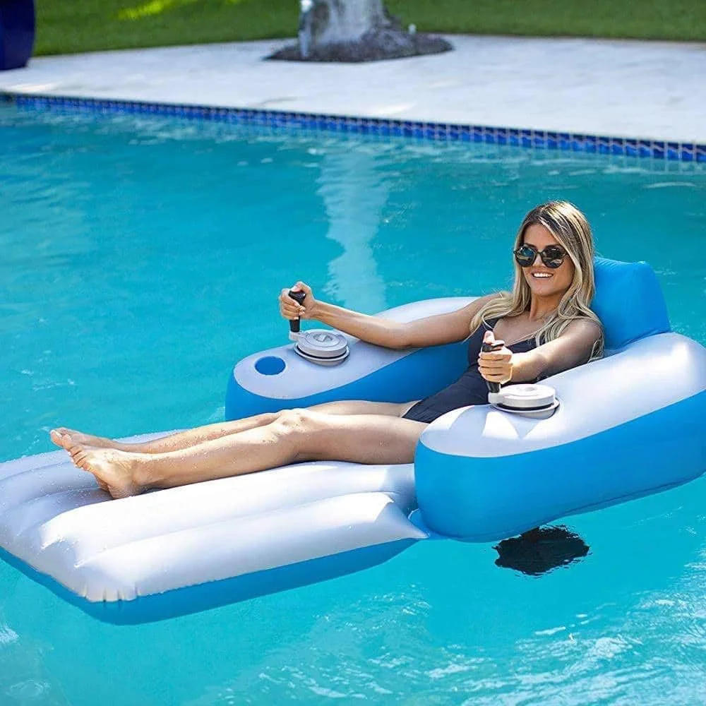 Wholesale Inflatable Pool Float Motorized Lounger Water Hammock Raft For Pool Electric Floating Pool Lounger Chair Lounger