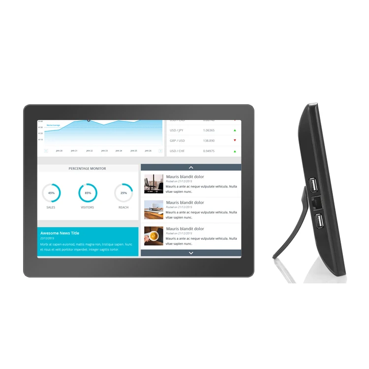 Профессиональный производитель HUSHIDA, настенный емкостный сенсорный экран IPS, POE, NFC, четырехъядерный планшет android