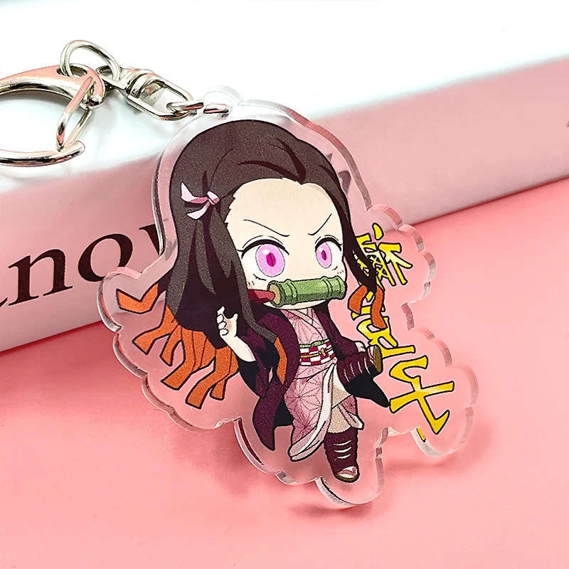 Keychain Acrylic Manufacturer Custom Printed Acrylic Charms Cartoon Epoxy Keychain Charm Glitter Plastic Key Chain