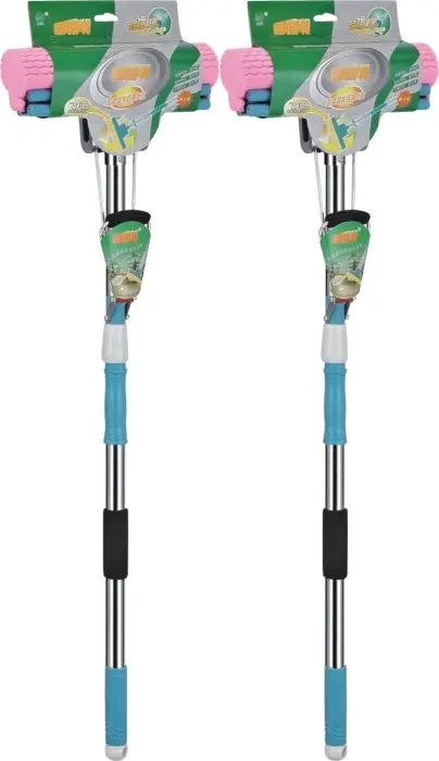 Joybos Self-wringing Sponge Mops For Floor Cleaning Squeeze With 2 Pva Sponge Heads Self Wringing Floor Mop Hand-free Sponge Mop