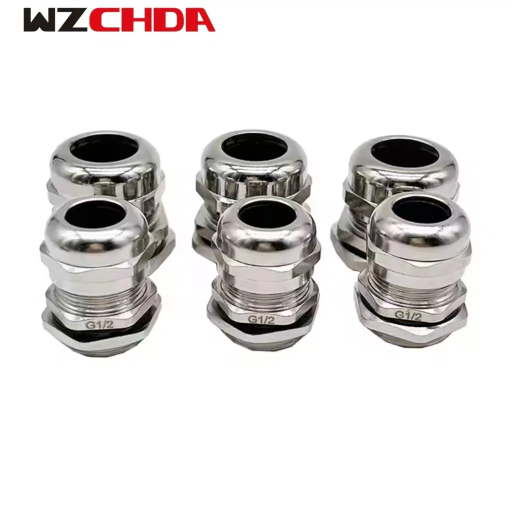 WZCHDA Waterproof IP68 M18 Brass Cable Gland IP68 Protection ISO Certification Waterproof High Quality Cable Range 5~10mm