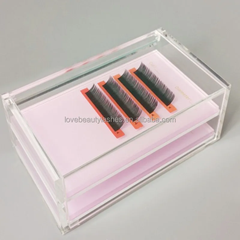 Xiujiesi Lash Title Organizer Box lash display tile in storage professional eyelash tile tray case display