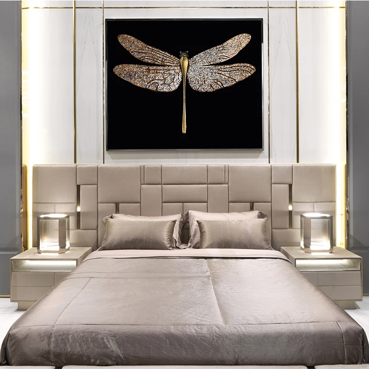 luxury italian bedroom set furniture king size modern italian latest double bed designer furniture set leather luxury bed