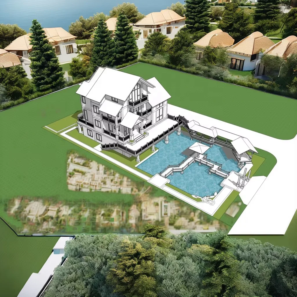 Новый современный дизайн виллы легкий стальной материал деревянный дом с космической концепцией