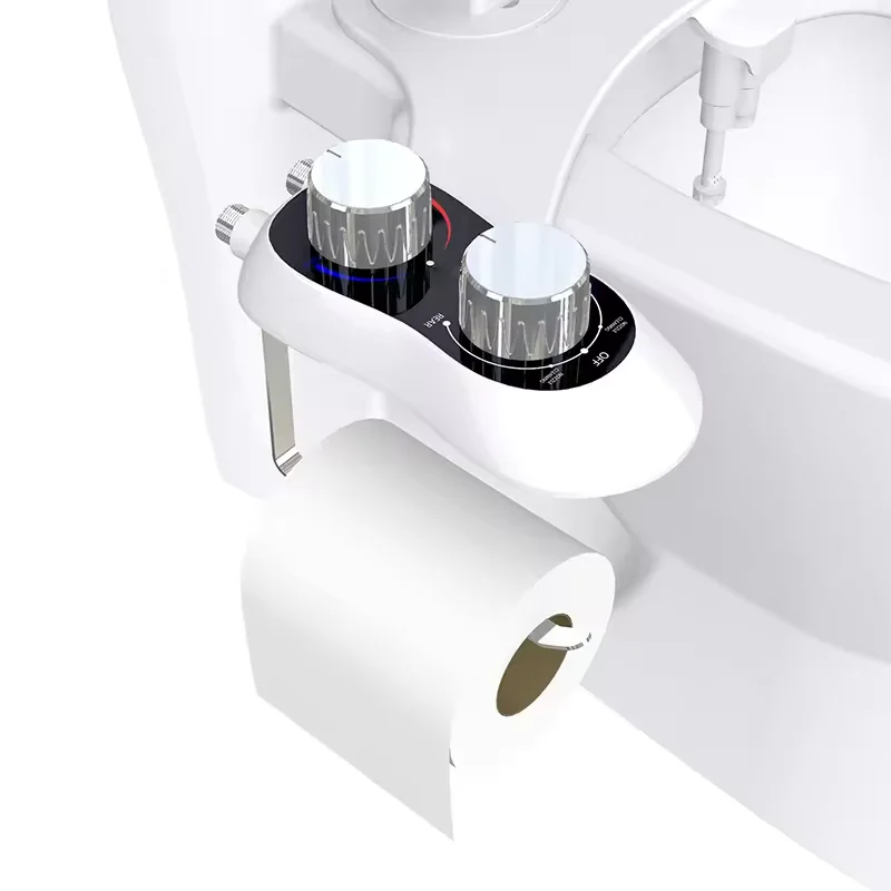 Ultra Slim Cold Water Bidet Toilet Attachment Dual Nozzle Self-Cleaning Bide Smart Non Electric Toilet Bidets