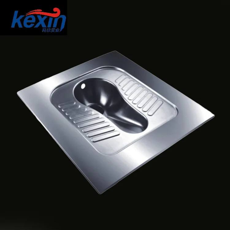 
Toilet stainless steel wc pan with trap way anti-slip ewc squat squatting toilet pan price 