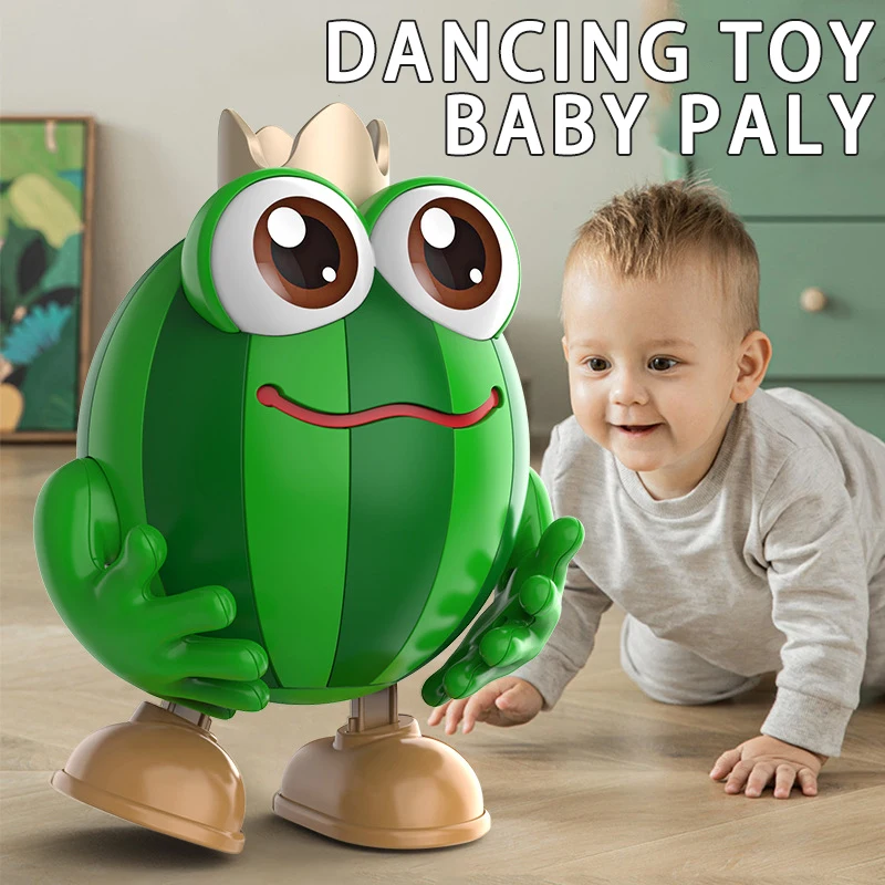 Funny Watermelon Dance toy Automatic Danced Watermelon Prince Toys Shaking Electric Dancing  toys Music Light For Kids