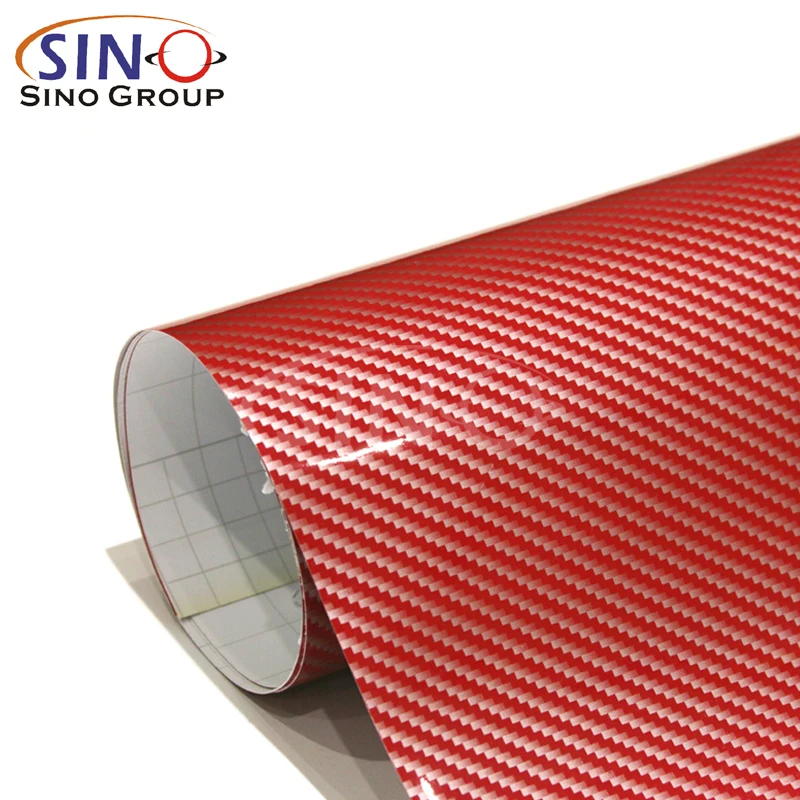 1.52x28M/5X91FT Air Bubble Channel 2D 3D 4D 5D 6D 7D Gold-Black High Glossy  Big Texture Carbon Fiber vinyl Foil For EOS