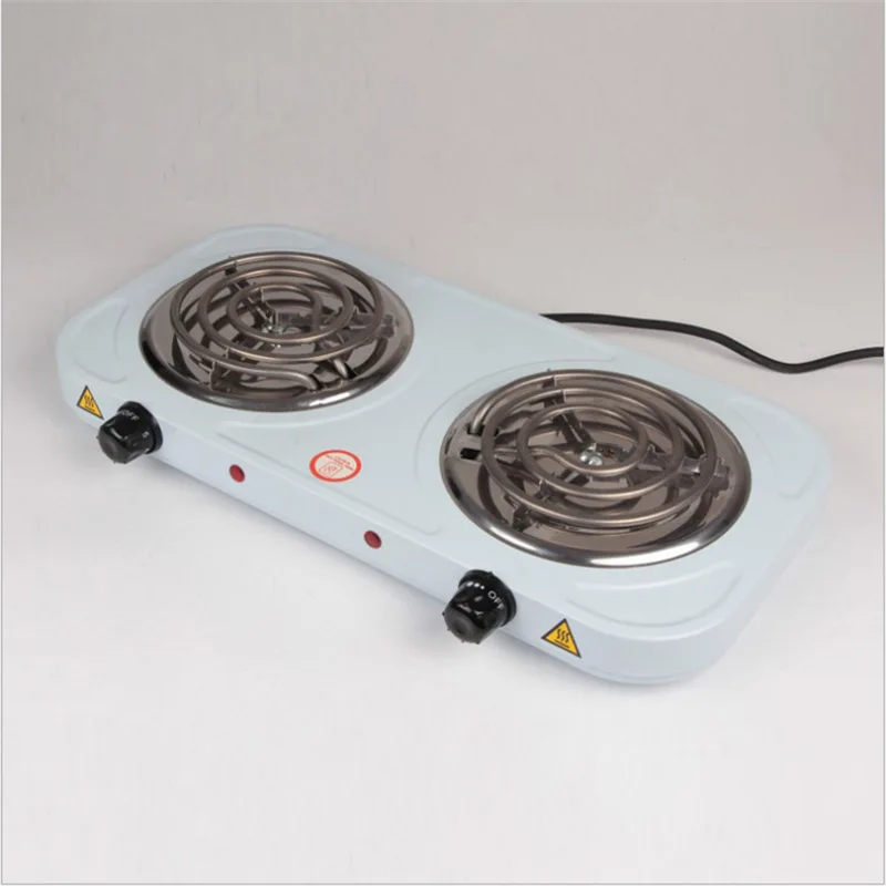 Mini Double Electric Hot Plate Stove Household Cooking Furnace Thermostat Hot Milk Cooker Travel Hot Plate 2000W