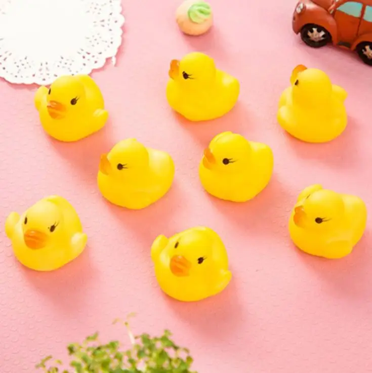  H637 Educational Gift Baby Bath Sound Toy Children Infant Squeaky Duck Home Shower Swimming Pool Mini Rubber
