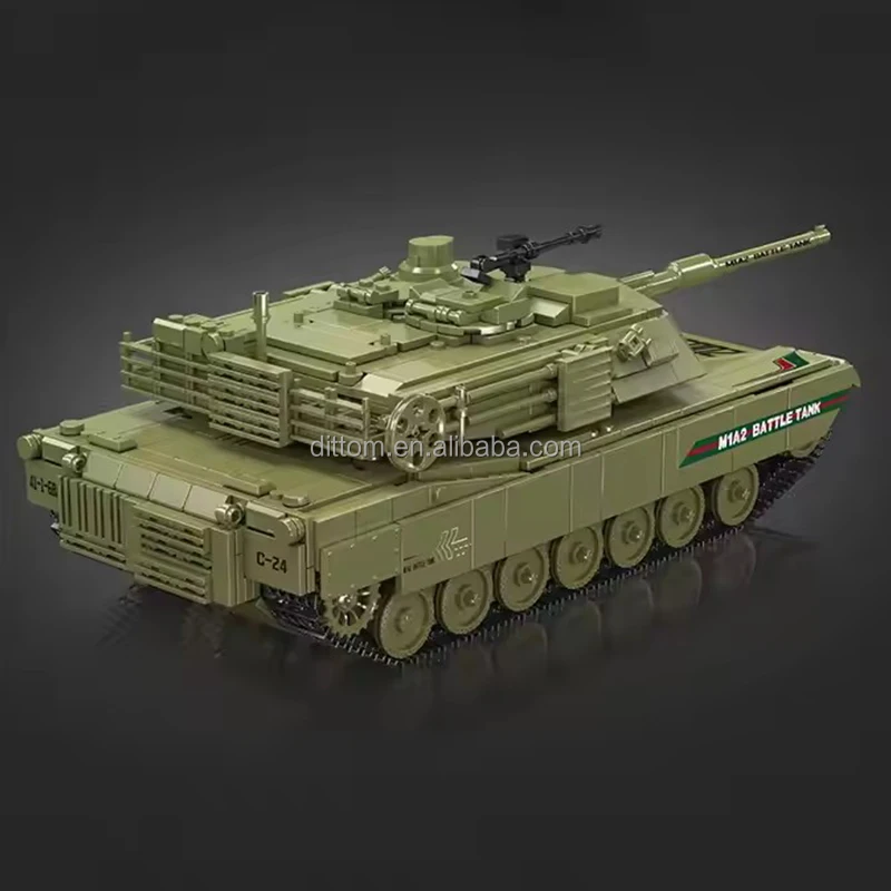 Mould King 20033 MIA2 Main Battle Tank Model Building Blocks 2.4G&APP Control Military RC Tank Bricks With Gyroscope