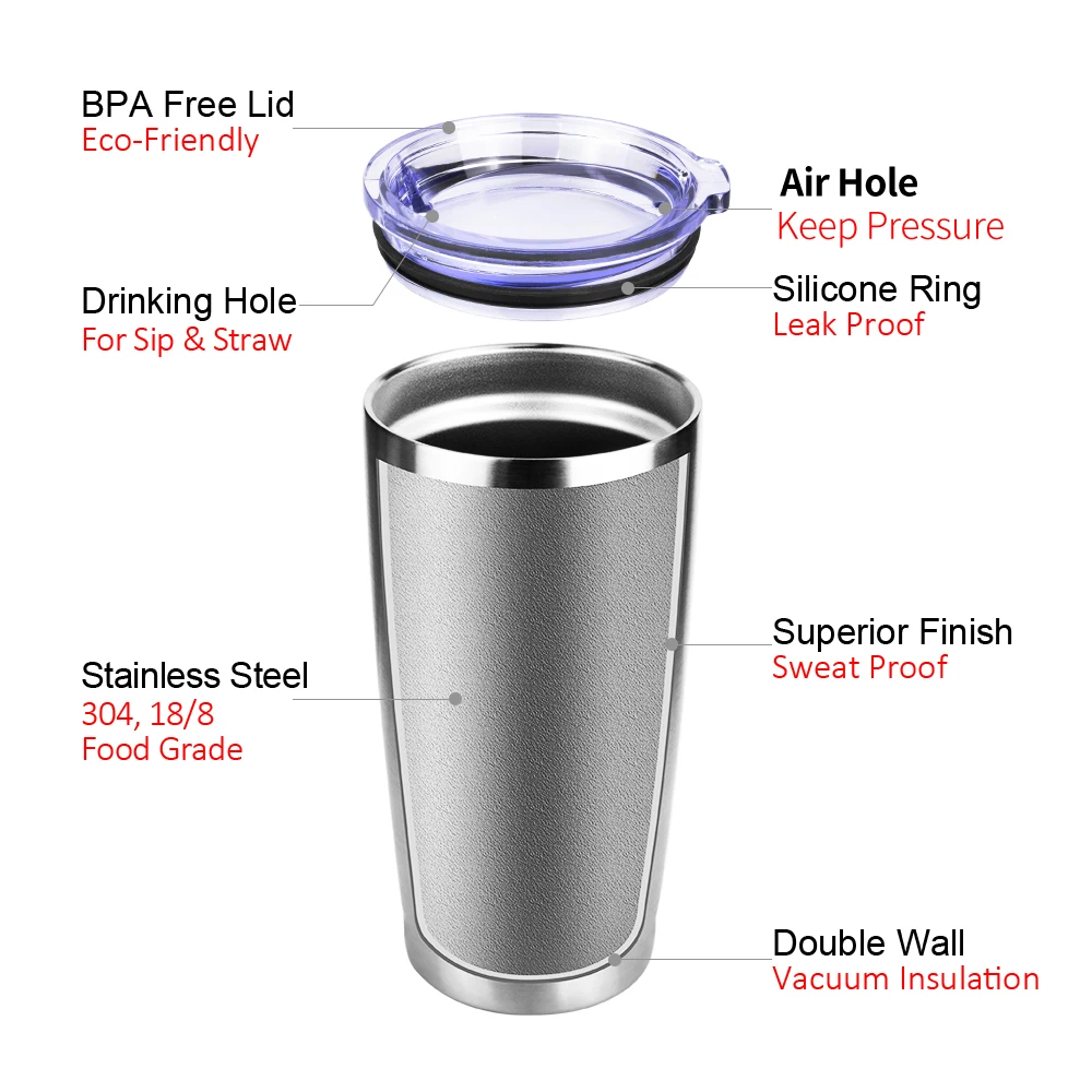 Tumbler Cups in Bulk Travel Mug Stainless Steel Tumbler