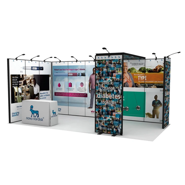 3x6 Aluminium Modular trade show booth portable exhibition booth stand with customized fabric