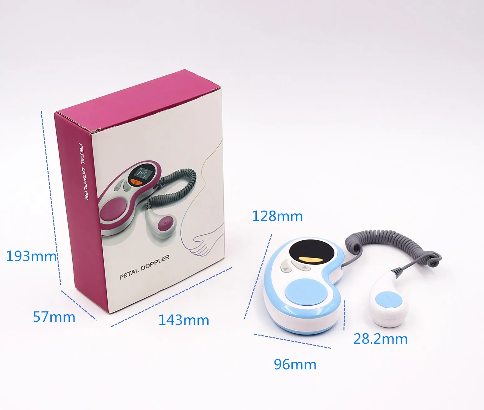 
CE RoHS Portable sonar fetal doppler fetal heart doppler monitor fetal doppler with noise reduction 
