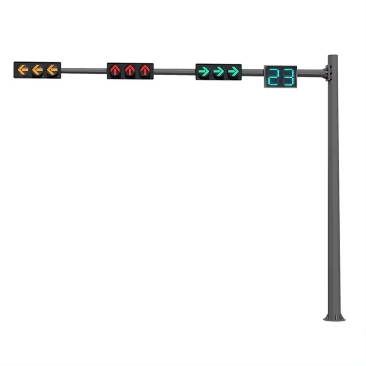 HL Factory Direct Sale Traffic Signal Pole Hot Dip Galvanized Tube Steel Road Led Traffic Signal Lamp Post Traffic Light Pole