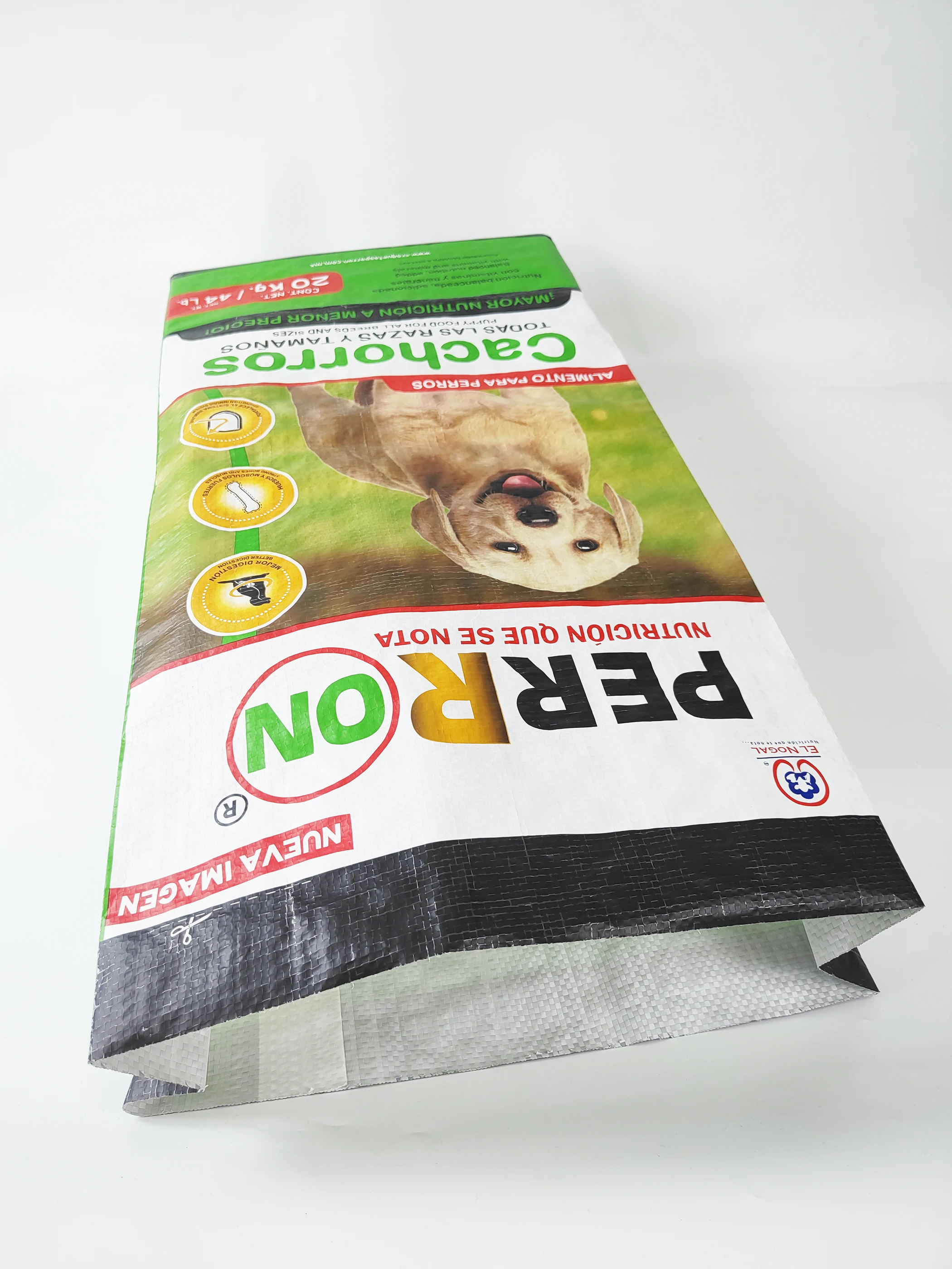 Factory supply gravure printing 25kg Pet cat dog food Bopp laminated  pp woven sack bag for sale