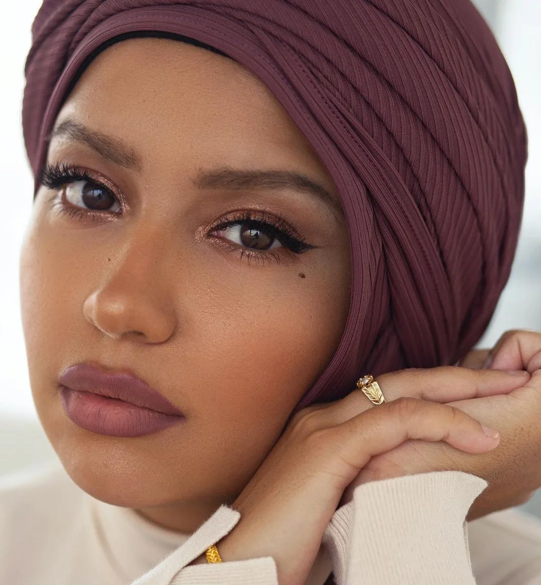 INS hotsale  premium pleated scarf ribbed jersey headscarf hijab turban