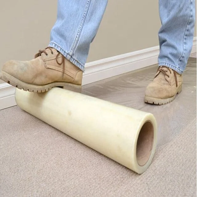 protective plastic adhesive carpet protection film for household use
