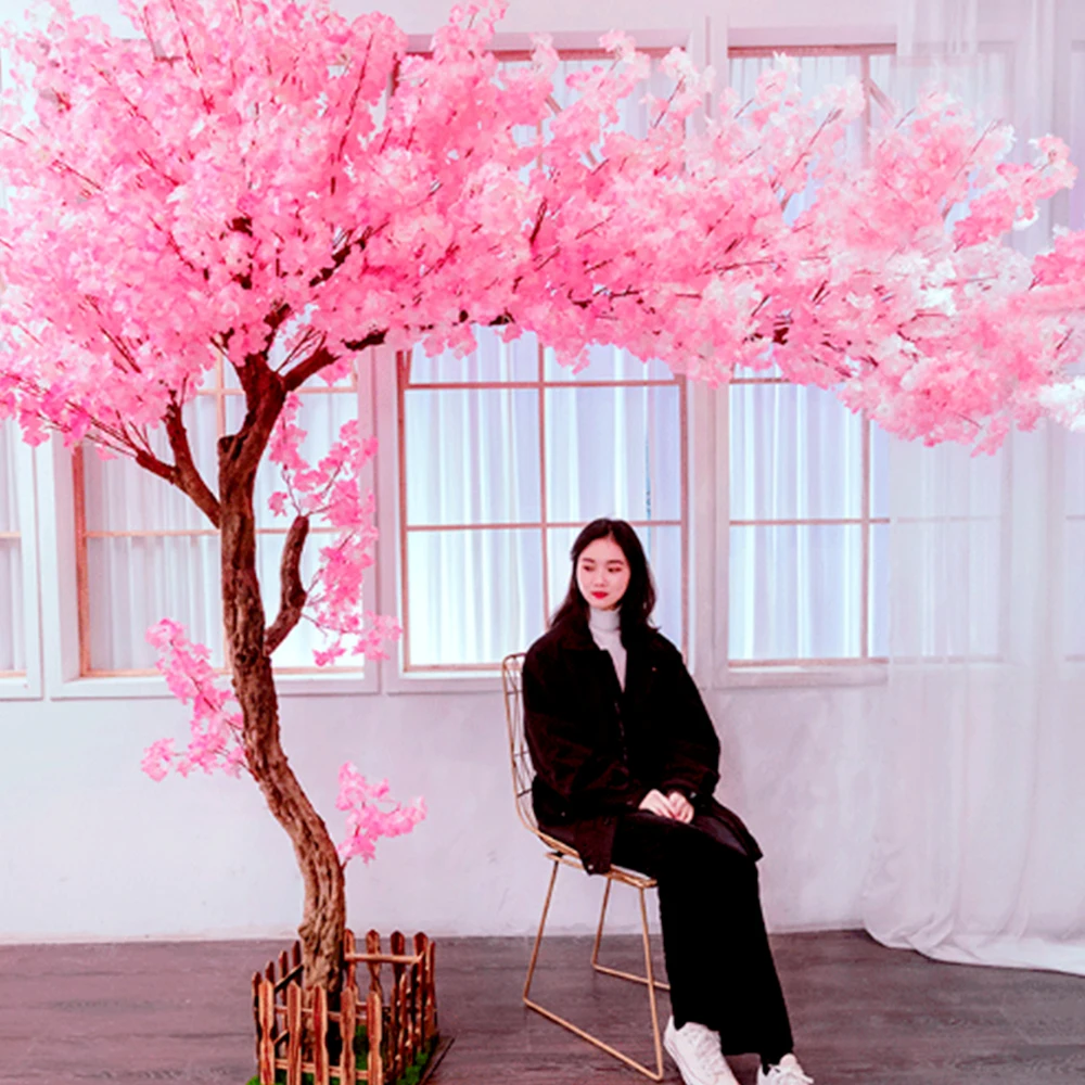 Outdoor Large Artificial Cherry Blossom Tree Wedding Decorator Fake Flowers Artificial Tree For Home Indoor Decoration