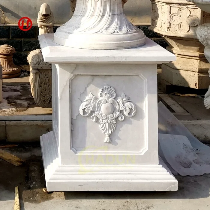 Nature Stone Base Decorative Marble Pedestal Base Marble Column