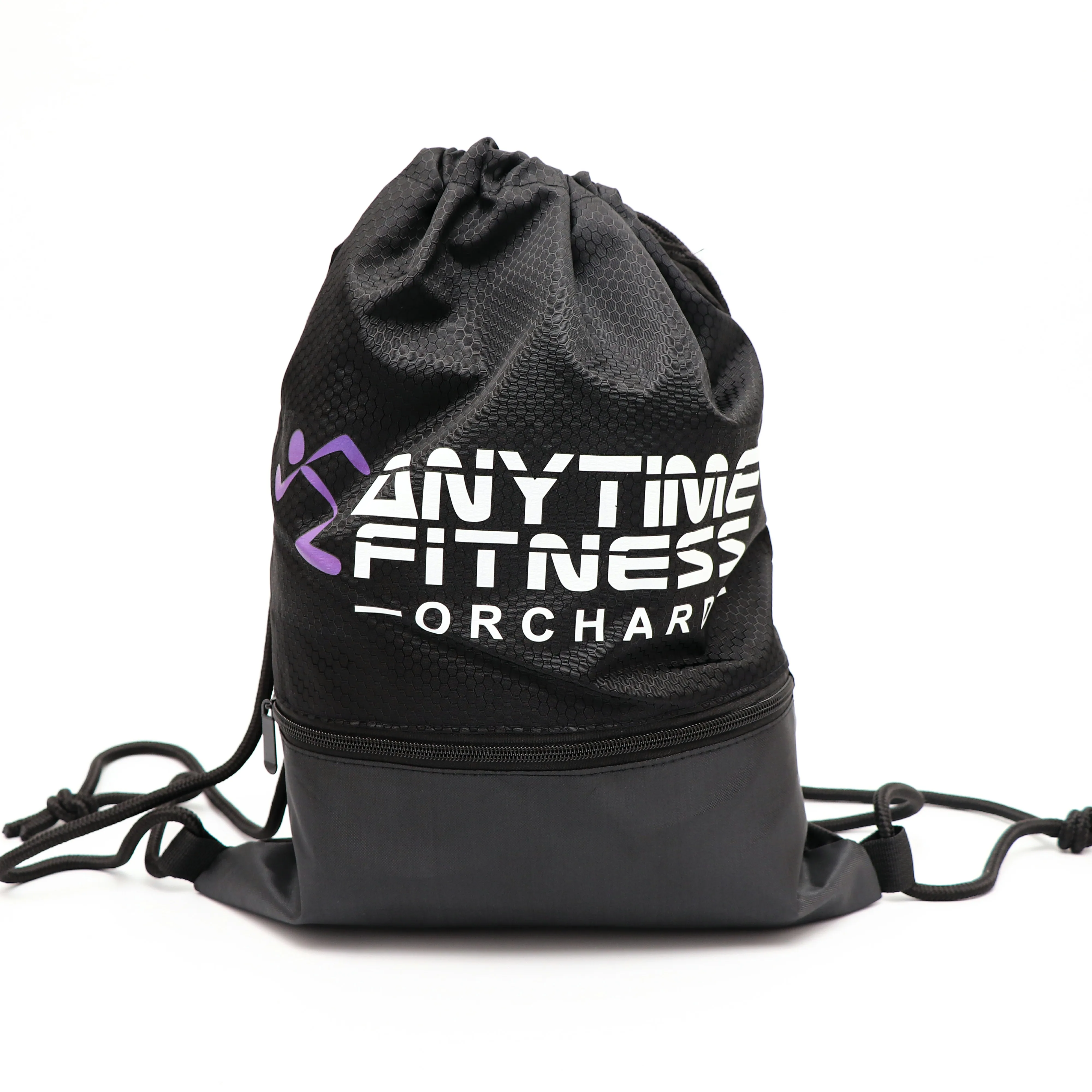 Eco-friendly nylon polyester draw string bag fitness backpack sport gym drawstring backpacks bags with custom print logo