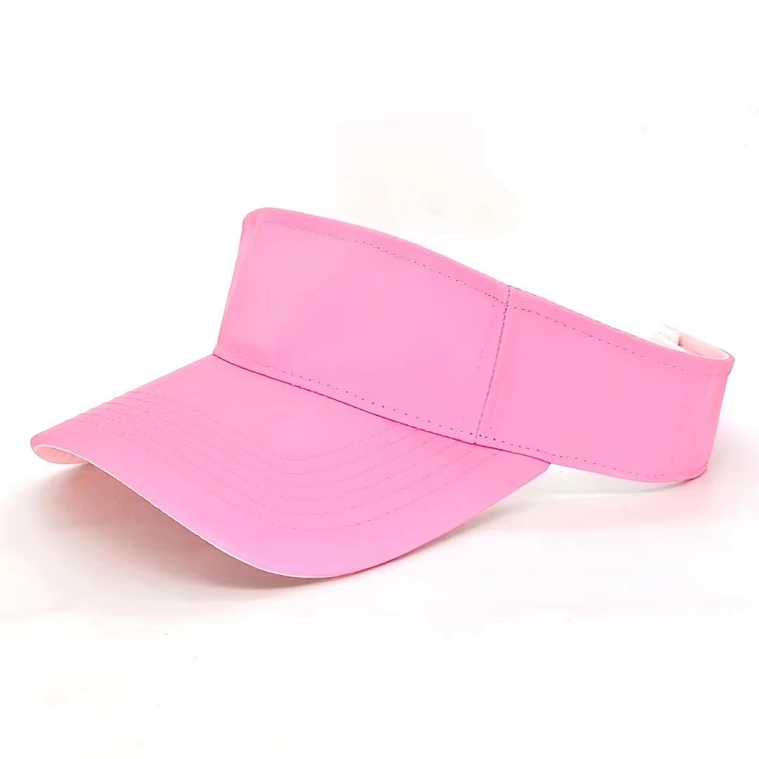 New Design Curved Brim Quick Drying Fabric Custom Rubber Label Sun visor Protection Sport Visor Caps