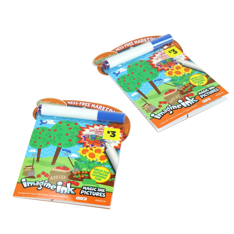 China Printing Company Custom Personalized Magic Water Coloring Drawing Book Coloring Book Coloring Books for Adults Kids Teens