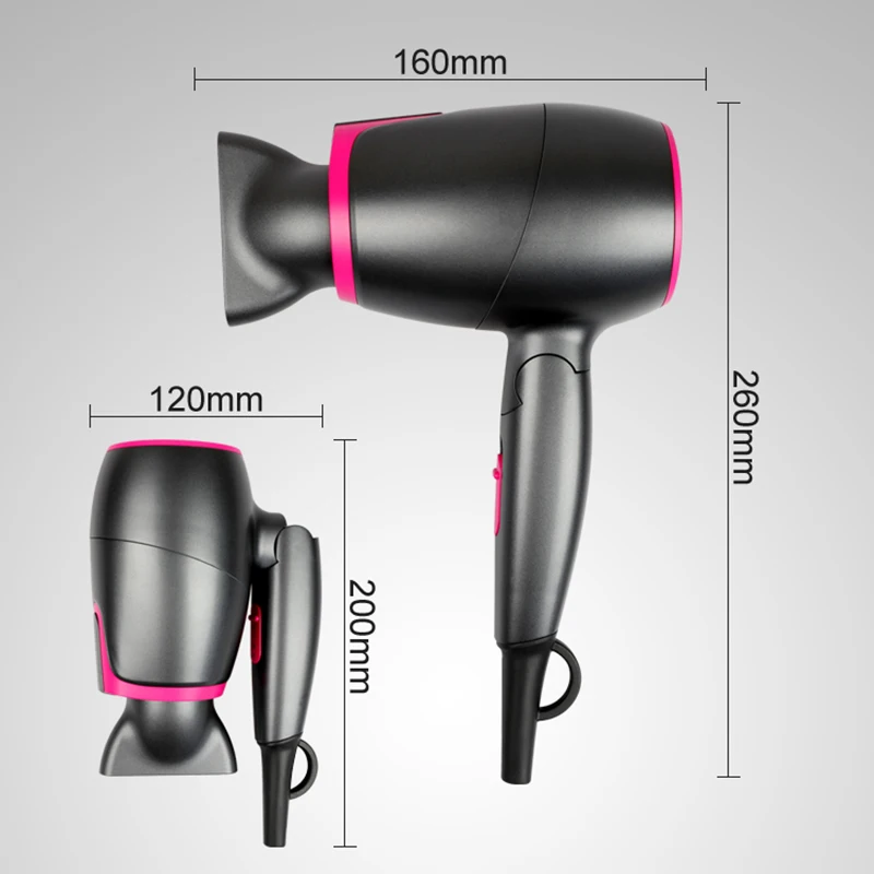 Professional Best Mini Light Weight Hot Rev Air Diffuser Shark Solar Powered Negative Ion Foldable One Step Hair Dryer